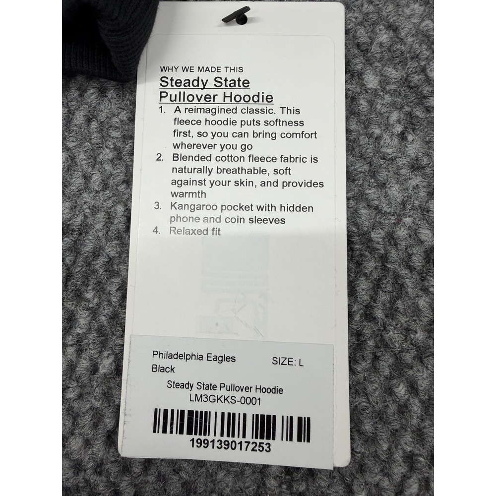 Lululemon x Philadelphia Eagles Men's Large Steady State Pullover Hoodie - New - Picture 6 of 14